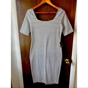Striped bodycon dress